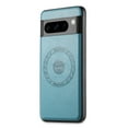 thumbnail image 2 of for Google Pixel 8 Magnetic Case, PU Leather Case [Compatible with MagSafe] [Military Grade Drop Tested] Ultra Slim Shockproof Non-Slip Anti-Fingerprint Rigged Phone Case,Blue, 2 of 5