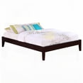 thumbnail image 2 of Queen Size Pine Platform Bed with Low-Profile Rails and Tapered Legs, Cappuccino for Bedroom, 2 of 7