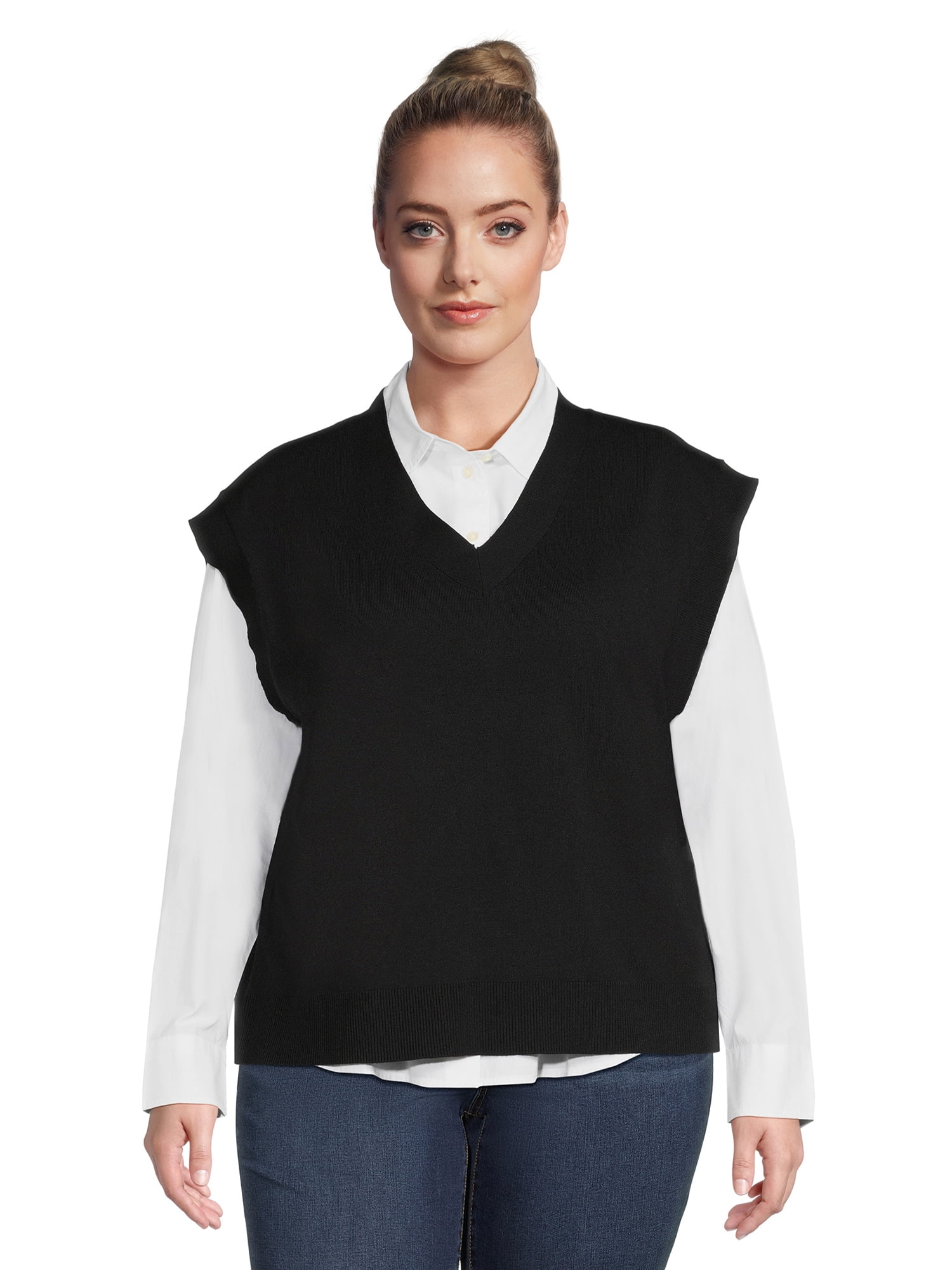 Terra & Sky Women's Plus Size Sweater Vest