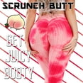thumbnail image 3 of FITTOO Women Tie Dye Yoga Pants High Waist Ruched Butt Lift Texture Tiktok Leggings, 3 of 6