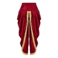 thumbnail image 3 of renvena Boys Satin Dhoti Pants Casual Baggy Trousers for Halloween Theme Party Burgundy 12, 3 of 7