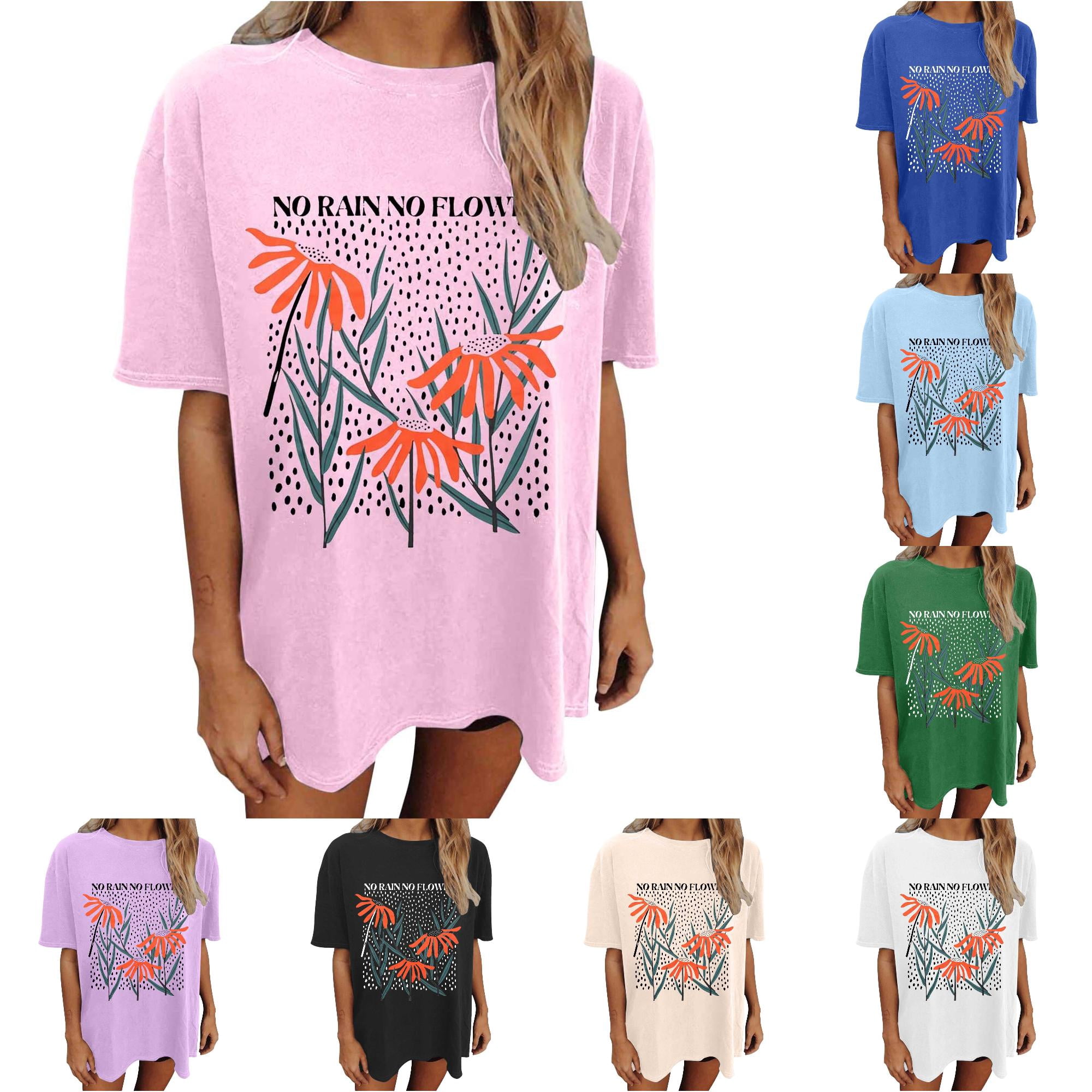 Womens Athletic Tops Fit Mom Shirts for Women Stripped Shirts for Women Loose Fit Workout Long Sleeve T Shirt Running T Shirt Women's Casual Valentines Day Men Short Sleeve Tees Pink S