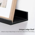 thumbnail image 2 of SeilKocv Wall Mounted Floating Shelves Set of 3, 36" Wood Wall Shelves for Bedroom Kitchen Bathroom, Black, 2 of 6