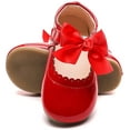 thumbnail image 4 of Baby Girls Shoes Mary Jane Flats Bowknot Non-Slip Toddler Girl Dress Shoes First Walkers Princess Wedding Shoes, 4 of 7