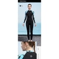 thumbnail image 7 of Avrnliq Womens Full Body Wetsuit Long Sleeve Front Zip Thermal Diving Suit UV Protection One Piece Swimwear for Swimming Snorkeling Surfing Black,Size M, 7 of 7