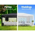 thumbnail image 3 of 10'x20' Party Tent, Outdoor Gazebo with 6 Removable Sidewalls, Outdoor Event Tent for Birthday Holiday Garden Patio Backyard, Black, 3 of 6