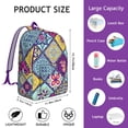 thumbnail image 5 of Canvas Bohemian Print Backpack for Teen Girls, Roomy Boho Style Bookbag with Multiple Pockets, Durable School College Backpack for Women, Perfect Gift for Students, 5 of 5