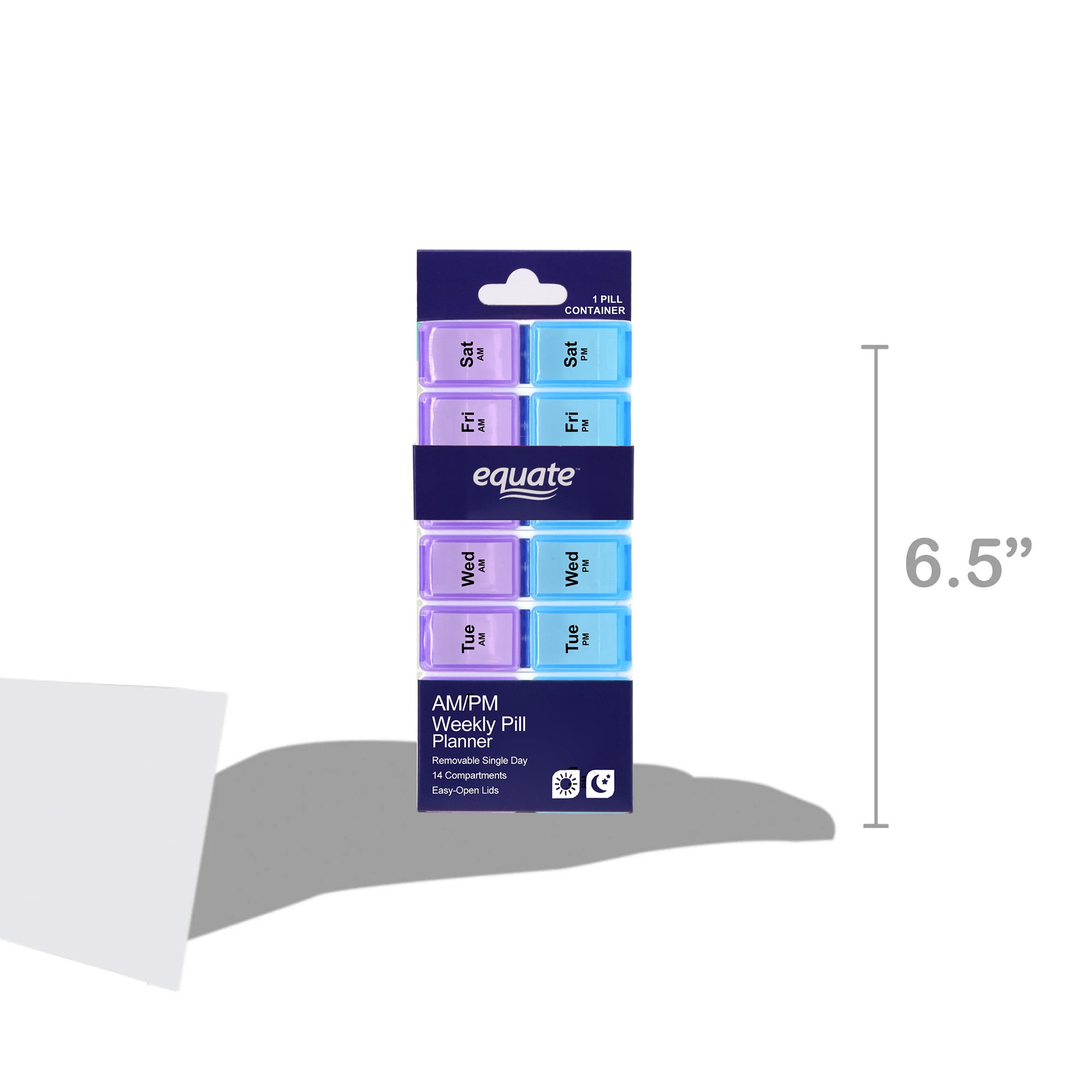 Equate AM/PM Weekly Pill Planner with Removable Days