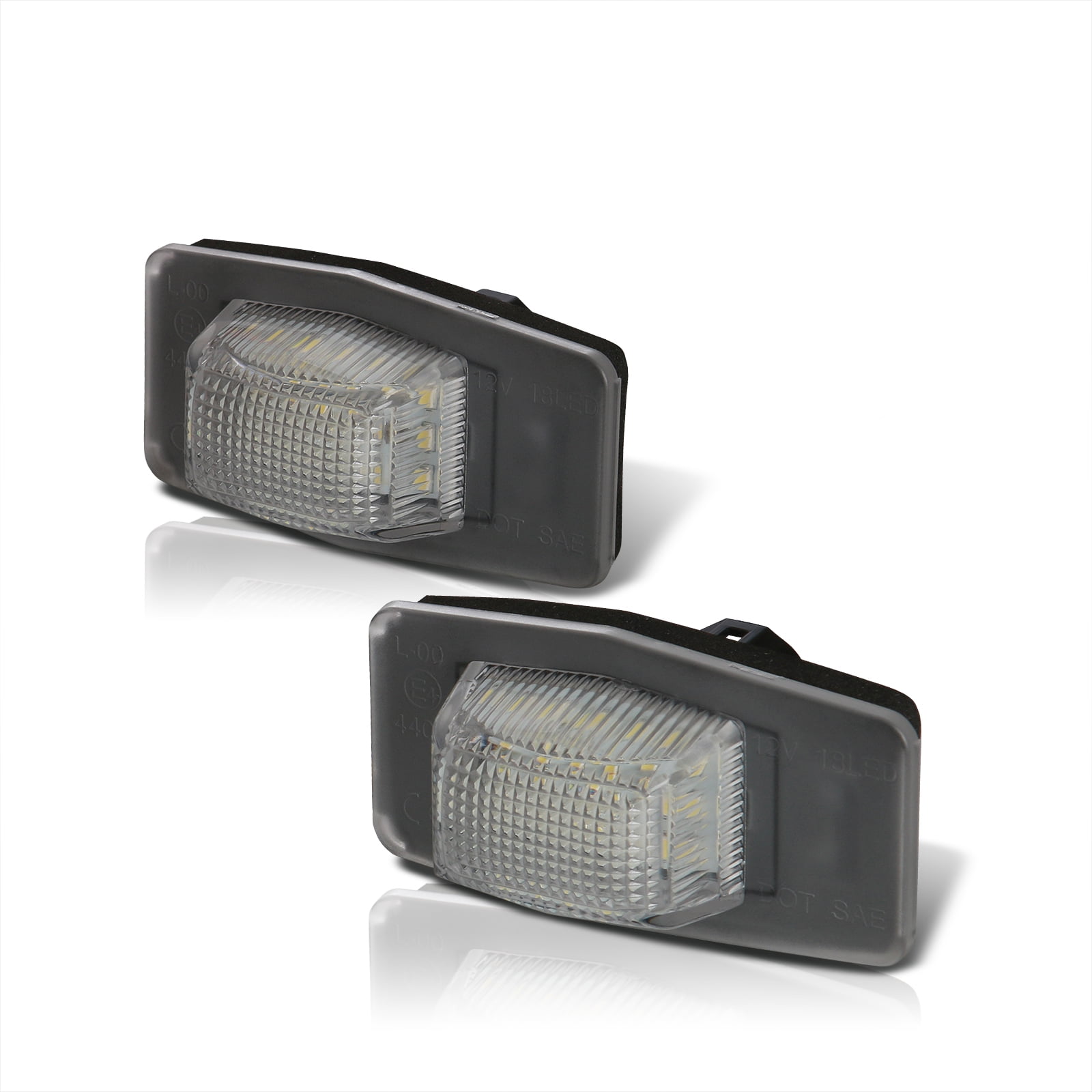 AJP Distributors 2PCS White SMD LED License Plate Lights Lamps Assembly Pair Compatible/Replacement For Mazda Miata MX-5 Protege MPV Tribute / Ford Escape 1999 2000 2001 2002 2003 2004 2005 2006 2007