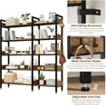 thumbnail image 5 of IDEALHOUSE Bookcases 5 Tier, Burnt Cloud, Convertible Corner Book Shelf, Modern Industrial L-Shaped Display Bookcase with Adjustable Feet, Versatile Storage, 5 of 6
