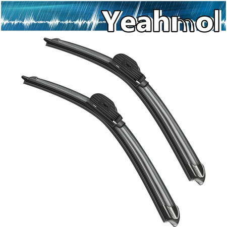 Yeahmol 24 +21 Front Windshield Wiper Blades (Set of 2 With Accessories), Passenger and Driver Side All-Weather Beam Wiper Blades Fit For Bentley Mulsanne 2017,Y22H9Z7B