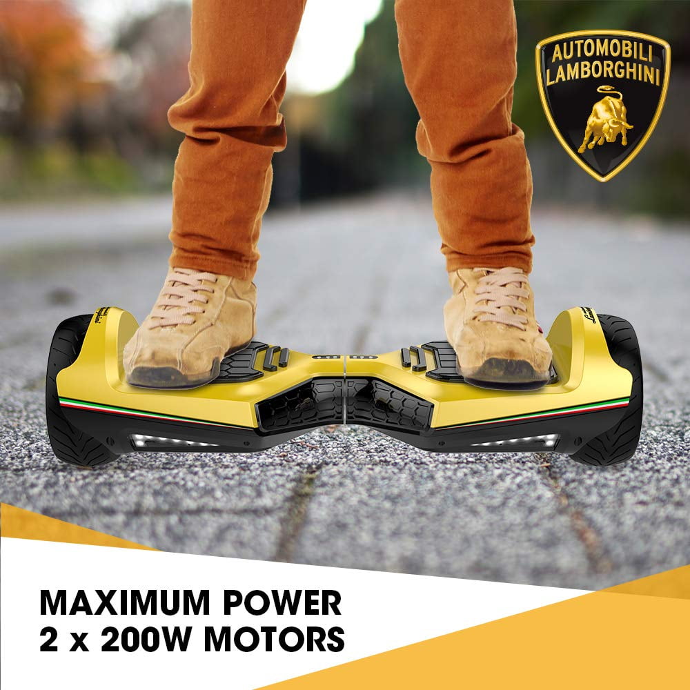 LAMBORGHINI Hoverboard 6.5 Off Road Hover Board All Terrain with App and LED Lights Two Wheel Bluetooth Self Balancing Scooter with for Kids BLACK Walmart