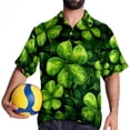 thumbnail image 4 of Saint Patrick's Day Men's Short Sleeve Shirts, Casual, Printed, Button Down, Beach Shirt - Spread Collar Tops for Summer Beach Fun, 4 of 6