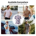 thumbnail image 3 of Kdxio record rock music Skull Print Men's Short Sleeve Polo Shirt,Midweight Men's Shirt, 3 of 5