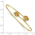 thumbnail image 2 of 14K Yellow Gold Polished .03Ct Diamond And Citrine Flexible Bangle (7 X 9) Made In India bm4502-ci-003-ya, 2 of 5