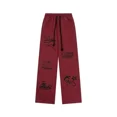 thumbnail image 5 of Pantalones con estampado de grafiti de Hello Kittys de Sanriod para mujer, pantalones de pierna ancha con cordón a la moda, pantalones deportivos holgados, ropa de calle Y2K, 5 of 5