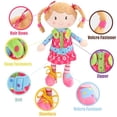 thumbnail image 2 of Snuggle Stuffs Sugar Snap Plush Learn to Dress Doll for Toddlers - 15 - Doll for 2 Year Old Girl - Montessori Doll, 2 of 5