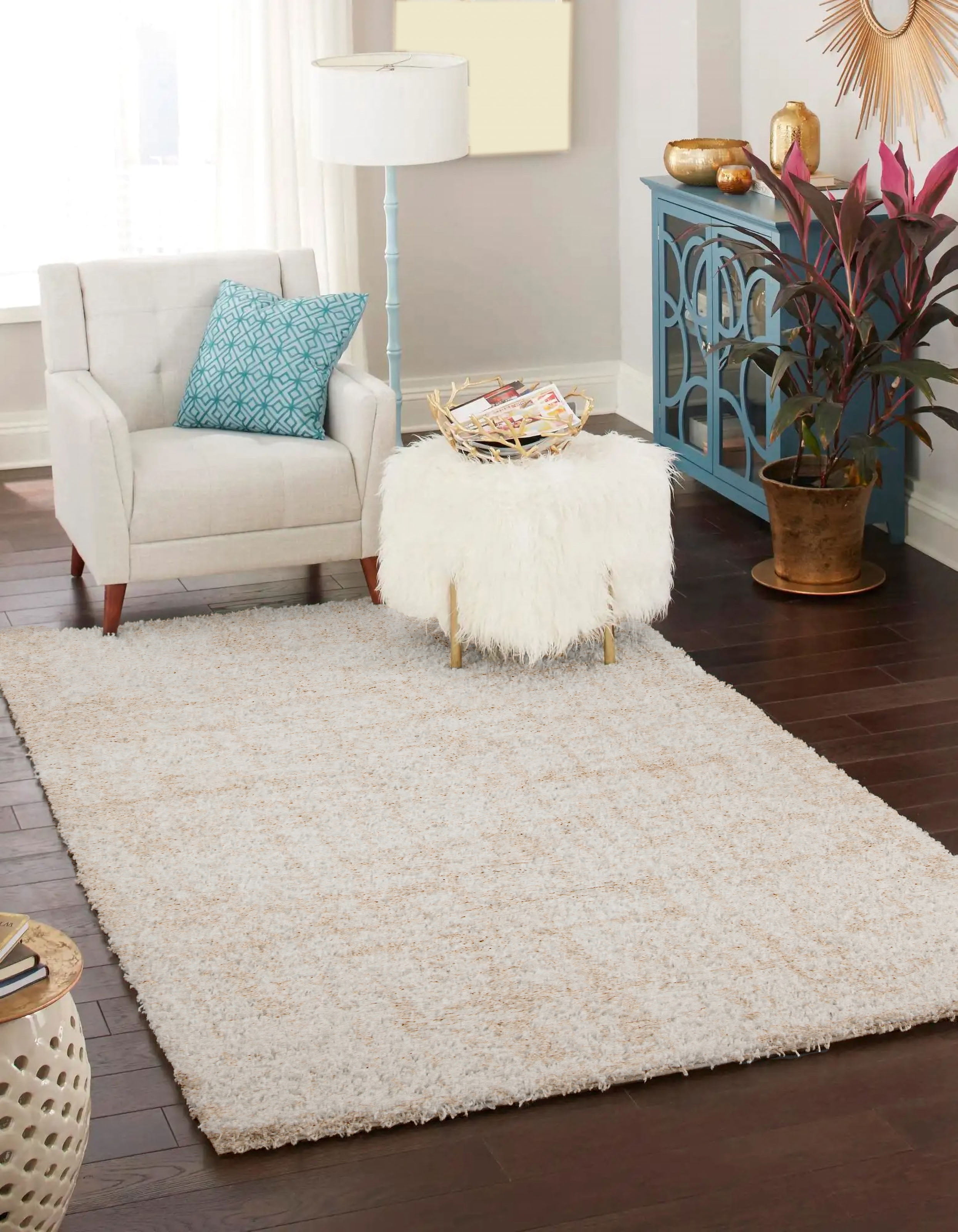 ECARPET Playa Contemporary/Modern, Plush & Shags Area Rug for Living Room, Bedroom, Dining Room, Entrance, Hallway and More.
