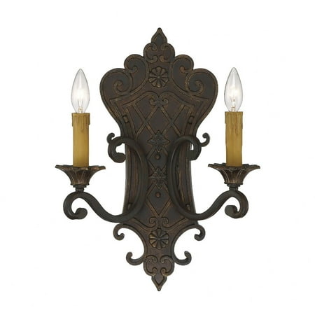 

2 Light Wall Sconce-Traditional Style with Country French and Shabby Chic Inspirations-19 inches Tall By 13.5 inches Wide Bailey Street Home