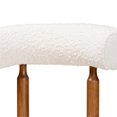 thumbnail image 4 of Pemberly Row Cream Boucle Fabric and Brown Wood 2-Piece Dining Chair Set, 4 of 9