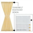 thumbnail image 6 of VHC Brands Annie Buffalo Check Farmhouse 72"x40" Door Panel Yellow Rod Pocket Cotton Tie Back(s) Window Curtains, 6 of 7