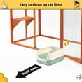 thumbnail image 4 of COZIWOW Outdoor Cat House, Wood Cat Catio with Platforms, Lockable Enter Door, Sunshine Panel, Cat Patio Cage Enclosure for Backyard Garden, Orange, 4 of 7
