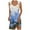 Blue, variant on TSADFHJI Slip Skirt for Women Lace Hem Women's Suspender Metal Ring Loose Middle Skirt Women's Printed Casual Dress 1 L Black