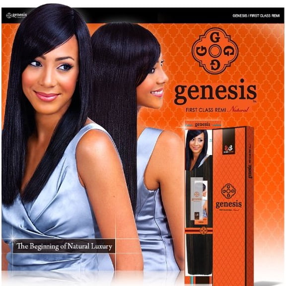 genesis first class remi hair weave - natural yaky (18, 1b)
