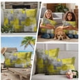 thumbnail image 5 of Yellow Grey Outdoor Waterproof Pillow Covers, Modern Oil Painted Abstract Art Aesthetics Decorative Square Throw Pillowcase Sofa Cushion Sham for Patio/Couch/Chair, 24"x24" 2 Pack, 5 of 8