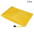 thumbnail image 3 of Uxcell A5 Document Pocket Storage Pouch Waterproof Zipper File Bags, Yellow 5 Pack, 3 of 6
