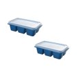 thumbnail image 1 of justharion 2 Pieces Ice Tray Equipment Block Holding Box Making Accessory Refrigerator Simple Lidded Mold Kitchen Gadget Icing Mould Dark blue, 1 of 7