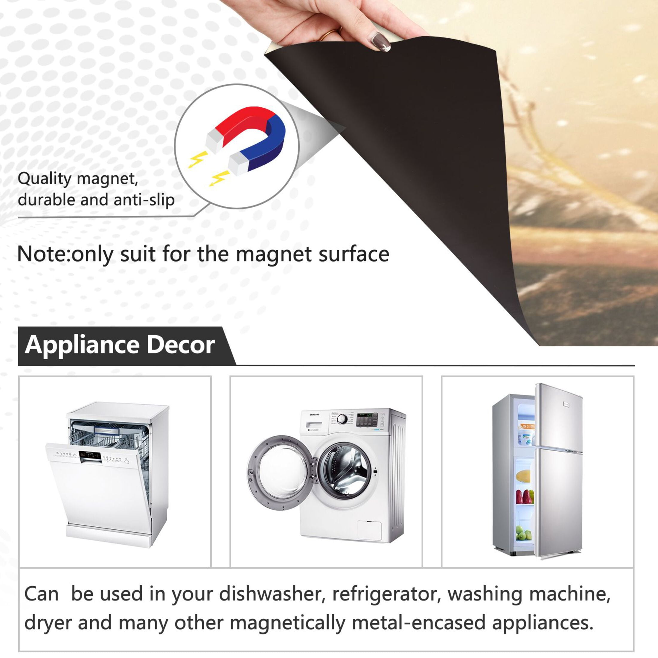 Dishwasher Magnetic Sticker 23x26 Inch Refrigerator Magnetic Sticker Washing Machine Magnetic Sticker Kitchen Panel Magnetic Sticker Home Decor Christmas Snow Deer