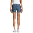 thumbnail image 2 of Time and Tru Women's Mid Rise Rolled Cuff 4" Denim Short, 2 of 6