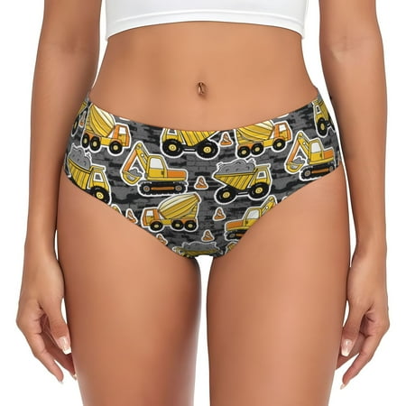Womens Underwear  Excavator at work No Show Seamless Underwear  Soft Comfy Stretch Panties  Hipster Ladies Panties Bikini Underwear Briefs