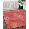 thumbnail image 3 of Ahgly Company Machine Washable Indoor Square Transitional Red Area Rugs, 8' Square, 3 of 7
