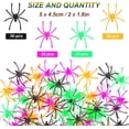 thumbnail image 2 of Monebena 120 Pieces Halloween Realistic Plastic Spiders 4 Colors Small Spider Toys Black Fake Spiders Prank Props for Halloween Home and Party Decorations M01, 2 of 7