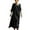ZA-Black-wedding guest dresses, variant on Wiyuqeen Casual Dresses for Women 3/4 Sleeve Scoop Neck Cotton Linen Dresses Solid Loose Fit Maxi Dresses Oversized Beach Dresses
