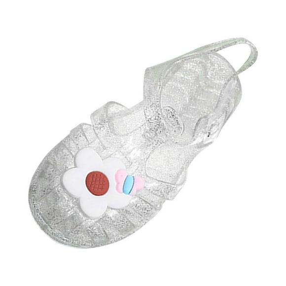Virmaxy Girls Sandals (2-9years) Childrens Sandals Soft Bottom Girls Roman Beach Hollow Out Candy Color Fruit Sandals White