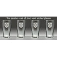 thumbnail image 2 of Dinneen Irish Coat of Arms Tavern Glasses - Set of 4 (Sand Etched), 2 of 3