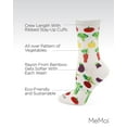 thumbnail image 3 of MeMoi Vegetable Medley Bamboo Blend Crew Sock - Womens - Female, 9-11, Ivory, 3 of 7