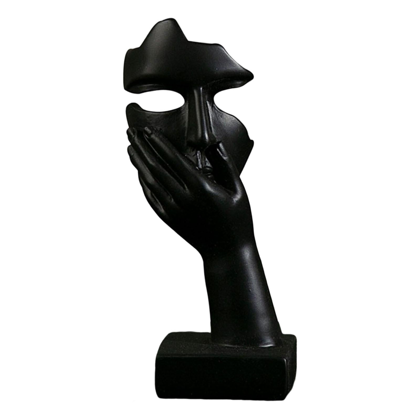 Abstract Resin Thinker Statue Figurine Human Face Sculpture for