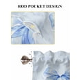 thumbnail image 6 of Cute Bow Bathroom Window Curtain, Blue Bowknot Minimalist Solid Color Light Filtering Coffee Kitchen Curtains, Bedroom Living Room Curtains 2 Panel 84"x63", 6 of 6