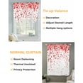 thumbnail image 3 of Red Polka Dot Tie Up Curtains for Window, Thermal Insulated Balloon Shade Adjustable Rod Pocket Curtains Valance Panels for Kitchen Bathroom Cafe 52 x 45 Abstract Modern Art Dots Watercolor, 3 of 6