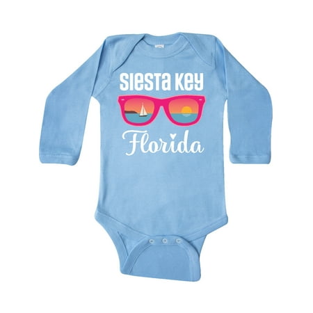 

Inktastic Siesta Key Florida Beach Trip Gift Baby Girl Long Sleeve Bodysuit