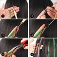 thumbnail image 2 of Extensiones de cabello Pelucas Cabello Láser Hilos brillantes Fibras PET de colores y juego de postizos de colores fibras fibras, 2 of 9