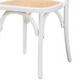 thumbnail image 5 of Baxton Studio Neah Japandi White Wood and Natural Rattan 2-Piece Dining Chair Set, 5 of 9