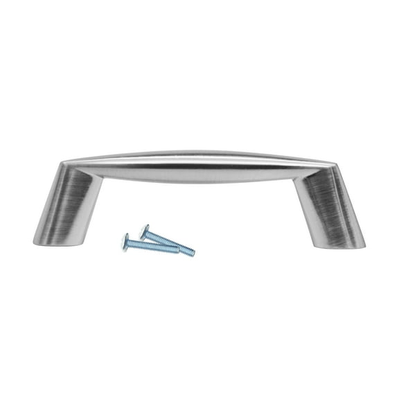 2 Pack Modern Slanted Style 3" (76.2mm) Inch Center to Center, Overall Length 3-25/32" Brushed Nickel, Cabinet Hardware Pull / Handle