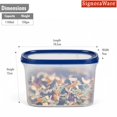 thumbnail image 2 of Contenedor ovalado de plástico Signoraware Modular con tapa transparente, libre de BPA, n.° 2 | Hermético y a prueba de fugas | Resistente al calor | Diseño ligero que ahorra espacio | Ideal para la c, 2 of 2