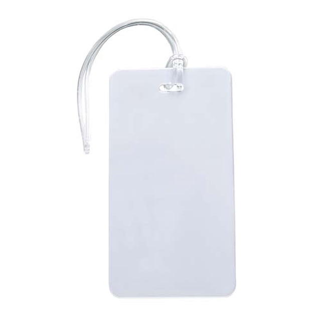 Identificador promocional de equipaje de plástico con correa fija-ARMSTRONG blanco 6 x 11