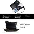 thumbnail image 4 of Bolso de hombro Gumhay Clutch Purse Bolso de mano de piel sintética negro, 4 of 6